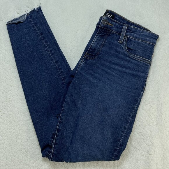 Kut from the Kloth Jeans Womens Sz 6 Blue Mia Toothpick Mid Rise Ankle 28x30 - Picture 1 of 12